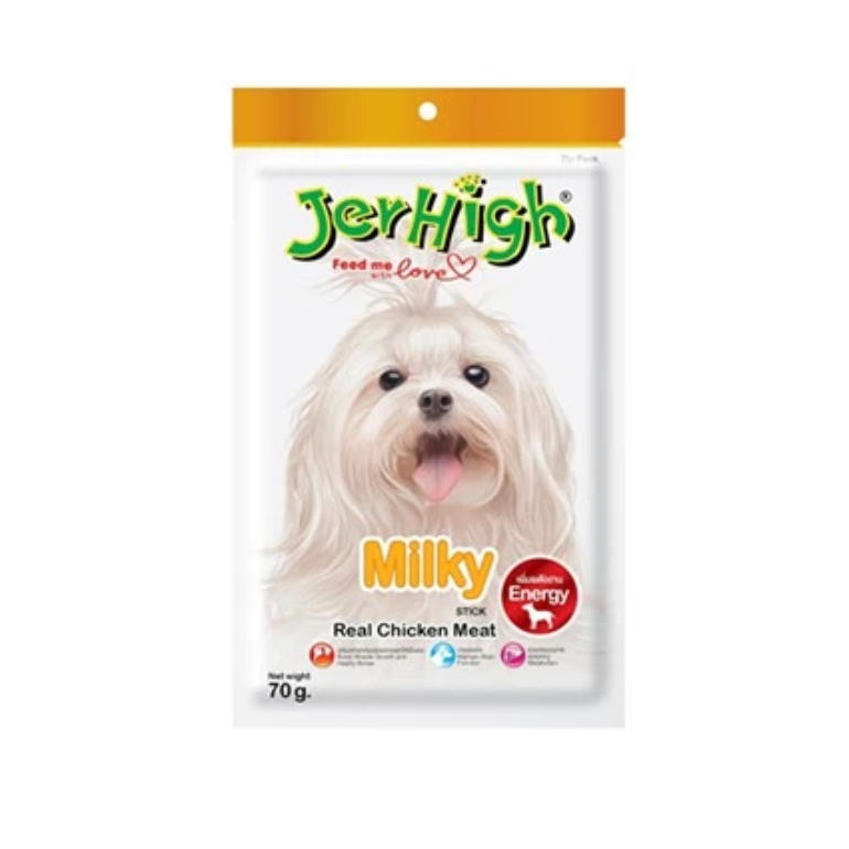 ขนมสุนัข Jerhigh Stick Real Chicken Meat – Milky