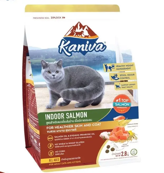 Kaniva Indoor Salmon Formula 2.8 kg. สูตรแมวเลี้ยงภายในบ้าน เนื้อปลาแซลมอน สำหรับแมว 4 เดือนขึ้นไป