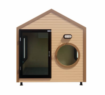 บ้านสัตว์เลี้ยง MUMU D&C PET HOUSE รุ่น PET HAVEN ขนาด 150X150X120 ซม.สีน้ำตาล แถมฟรี! พัดลม HATARI 16 นิ้ว